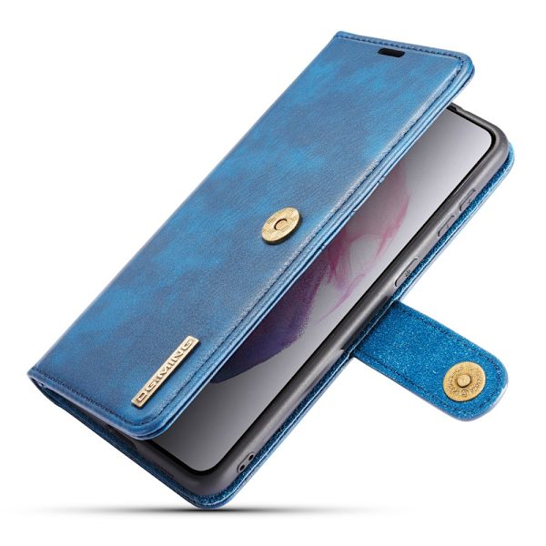 DG.MING 2-in-1 Magnet Wallet Samsung Galaxy S21 Plus Blue