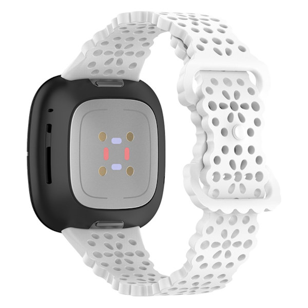 Kukka Silikoniranneke Fitbit Versa 3/Sense Valkoinen