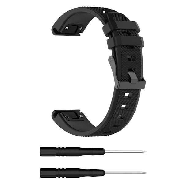 Silikonarmband Garmin Fenix 5/5 Plus Svart