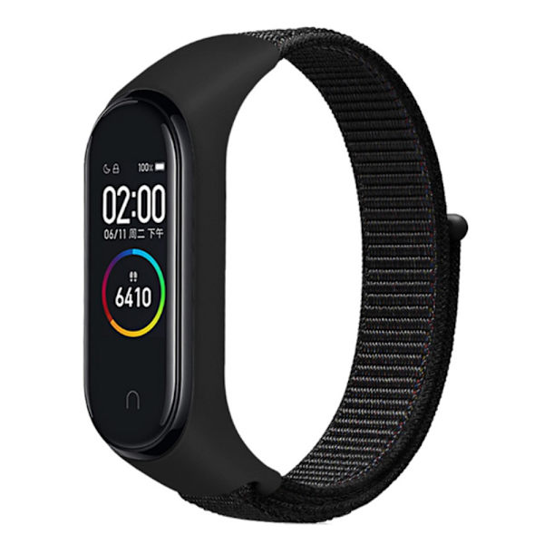 Nylonrem til Xiaomi Mi Band 5/6/7 Sort