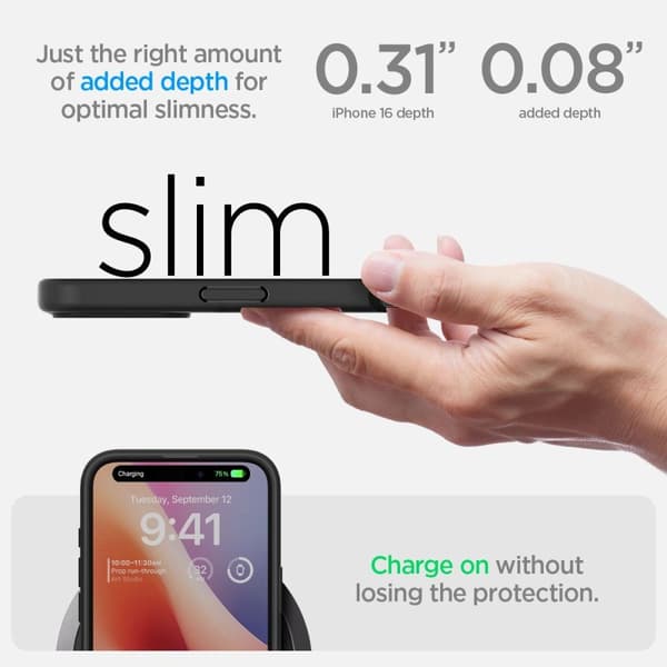 Spigen iPhone 16 -kotelo Ultra Hybrid Matte Black