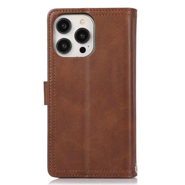 Lompakkokotelo Multi-Slot iPhone 15 Ruskea