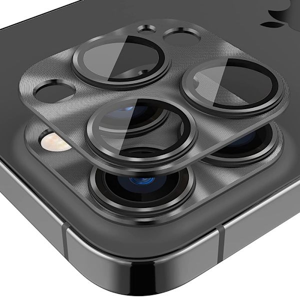 Hat Prince Kamerabeskyttelse Aluminium iPhone 16 Pro Max Sort