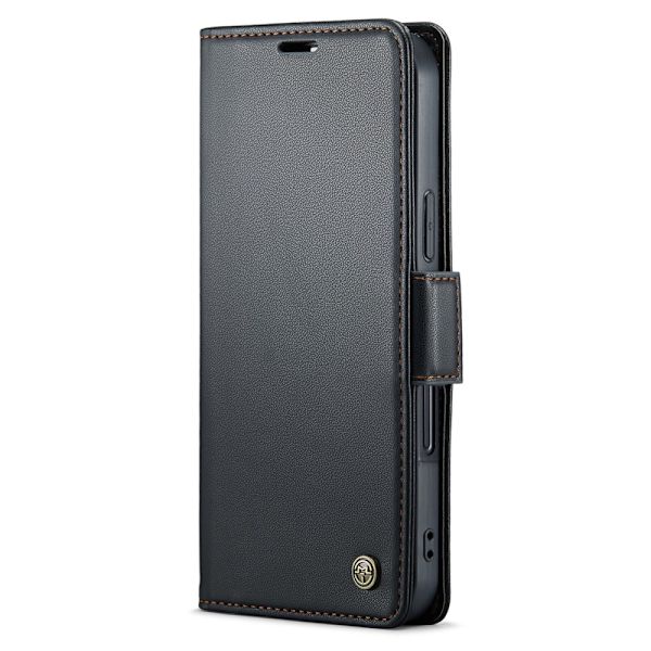 CaseMe Slim Plånboksfodral RFID-skydd iPhone 16 Svart