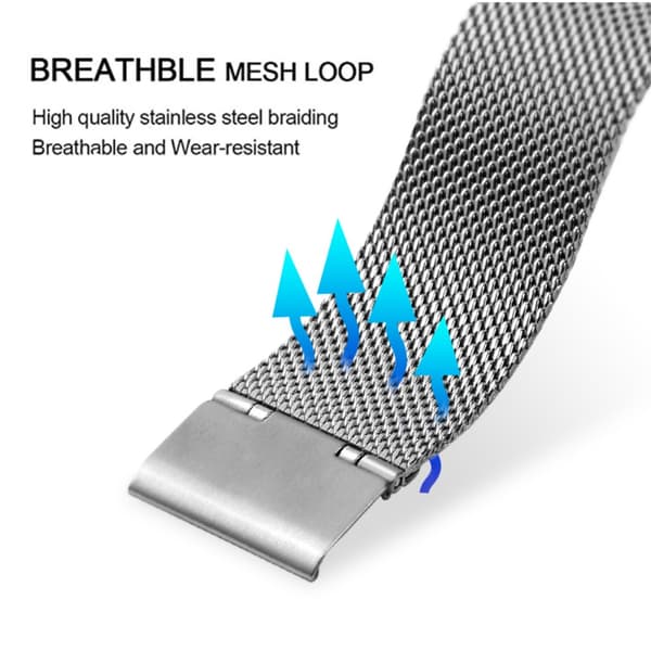 Milanese Mesh Bracelet Fitbit Charge 5 Silver