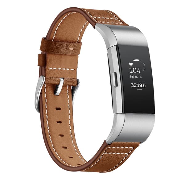 Äkta Läderarmband Fitbit Charge 2 Brun