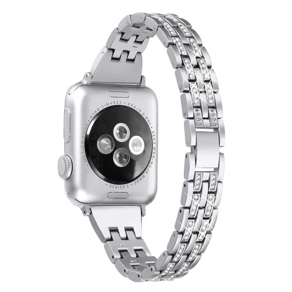 Slim Bling Armband Apple Watch 42/44/45/49 mm Silver