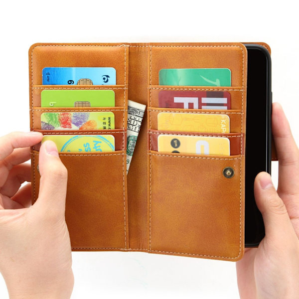 Plånboksfodral Multi-Slot iPhone 14 Cognac