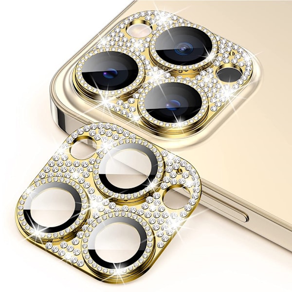 Hat Prince Glitter Kamerabeskyttelse iPhone 16 Pro Max Guld