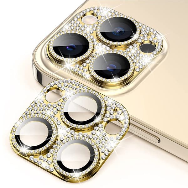Hat Prince Glitter Kamerasuoja iPhone 16 Pro Max Kulta