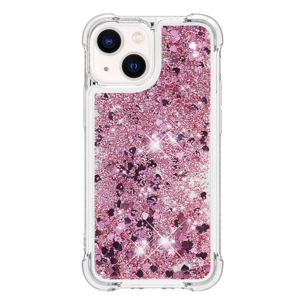 Glitter Bling TPU Skal iPhone 14 Plus Roséguld