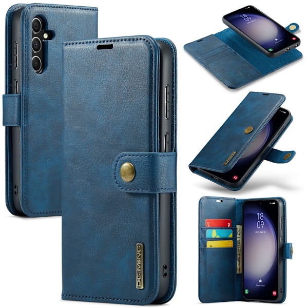 DG.MING 2-in-1 Magnet Wallet Samsung Galaxy S25 Plus Blue