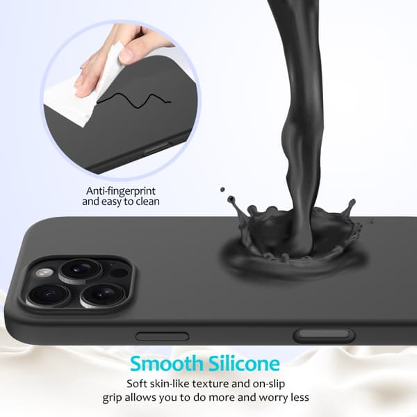 Silikonecover iPhone 16 Pro Max Sort