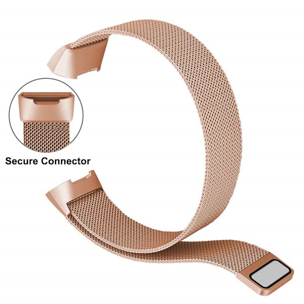 Milanese Loop -ranneke Fitbit Charge 3/4 - Rose Gold