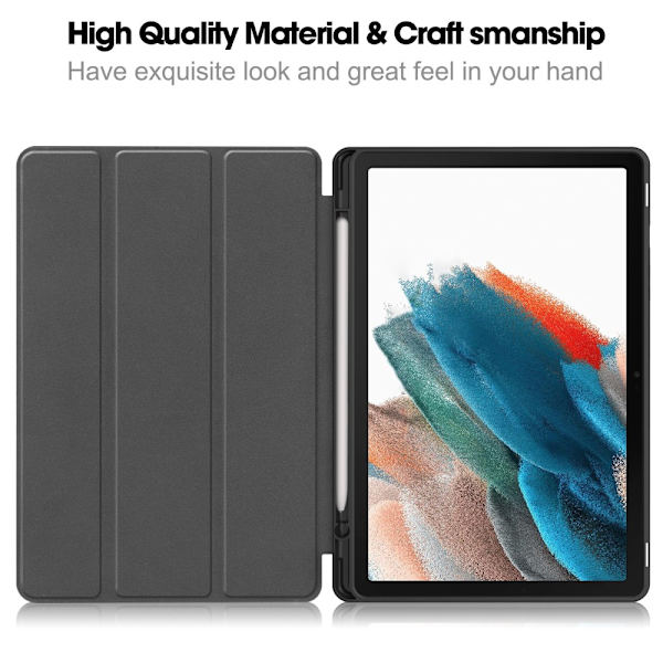 Samsung Galaxy Tab A9 Plus Etui Tri-Fold Med Pen-holder Sort