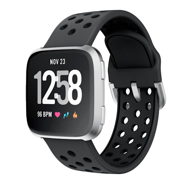 Fitbit Versa/Versa 2 -urheiluranneke, musta