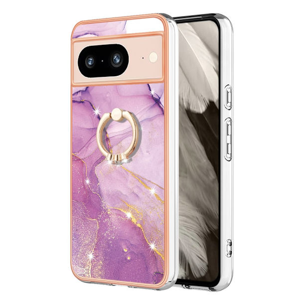 Skal Med Ringhållare Google Pixel 8 Lila Marmor
