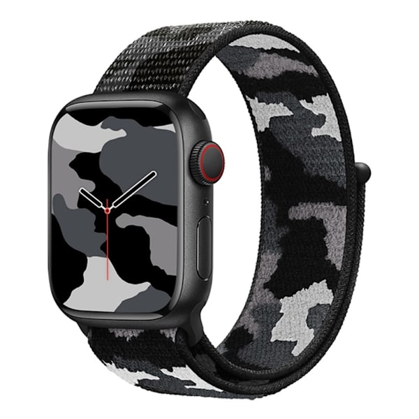 Nylonranneke Apple Watch 45mm Series 9 - Camouflage Grey