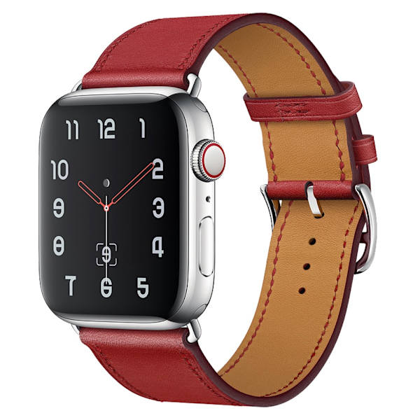 Aito nahkaranneke Apple Watch 38/40/41 mm Punainen