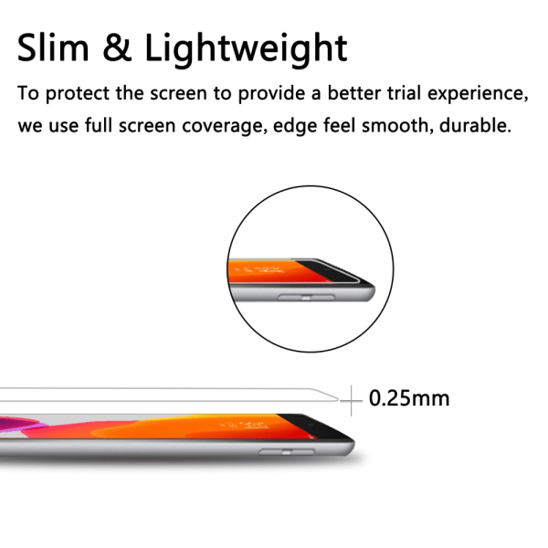 iPad 10.2 9. generation (2021) skærmbeskytter hærdet glas 0,3 mm