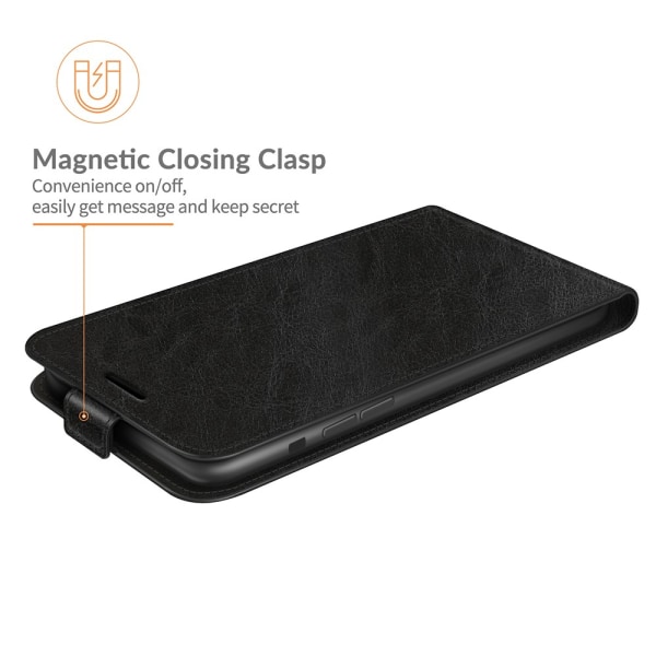 Flip Case Læder iPhone 13 Pro Sort