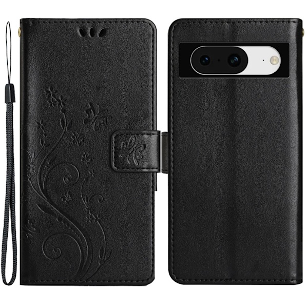 Läderfodral Fjärilar Google Pixel 8 Svart