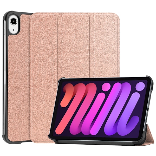 iPad Mini 7. sukupolvi (2024) Kotelo Tri-fold Vaaleanpunainen