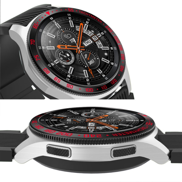 Kehysrengas Galaxy Watch 46mm musta/punainen