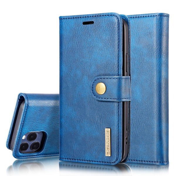 DG.MING 2-in-1 Magnet Wallet iPhone 13 Blue