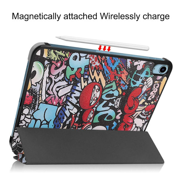 iPad 10.9 2022 (10th gen) Fodral Tri-fold Graffiti