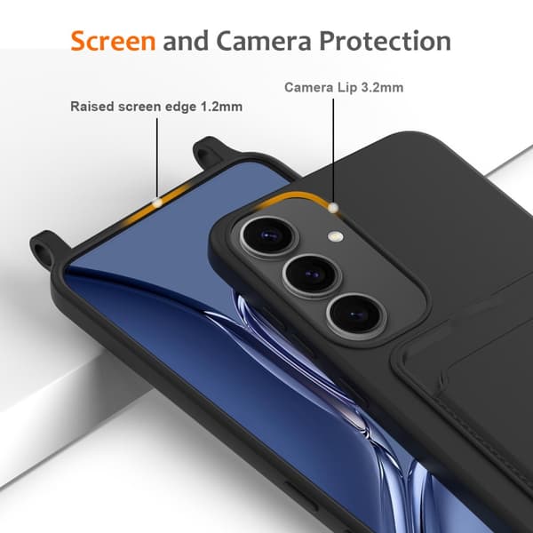 Samsung Galaxy S25 Plus Halskæde & Kortlomme Sort