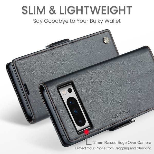 CaseMe Slim Pungetui RFID-beskyttelse Google Pixel 8 Pro Sort
