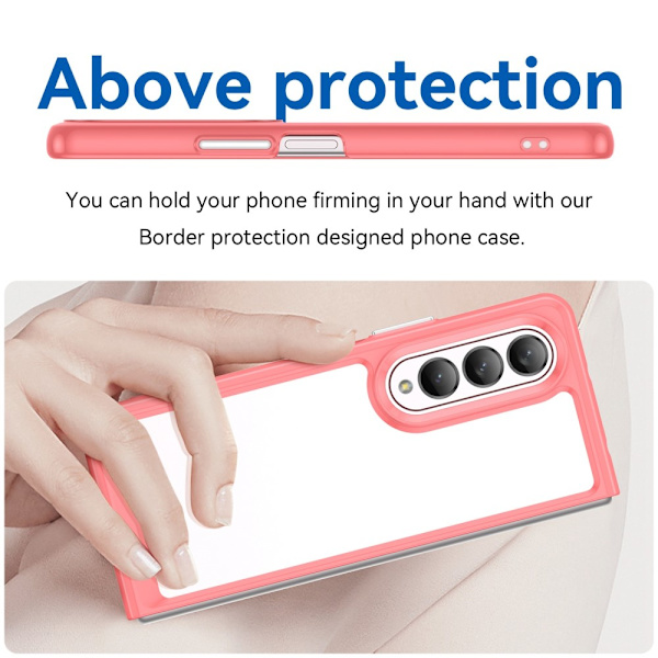 Edge Crystal Hybrid Case Samsung Galaxy Z Fold 4 Punainen