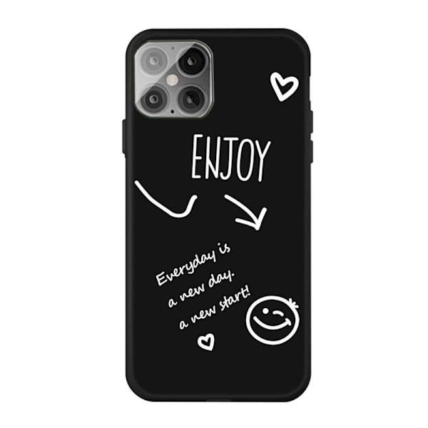 Bogstavs Motiv Skal iPhone 12 Pro Max Sort