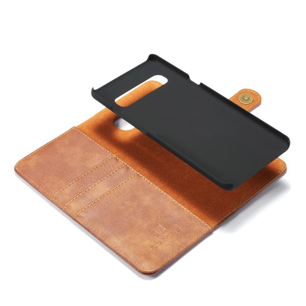 DG.MING 2-in-1 Magnet Wallet Samsung Galaxy S10 Cognac