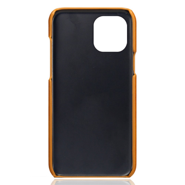 Nahkakuori korttipaikalla iPhone 13 Cognac