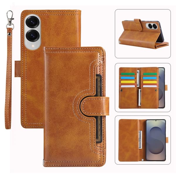 Plånboksfodral Multi-Slot Samsung Galaxy S25 Edge Cognac