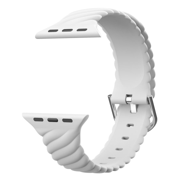 Twisted Silikonarmband Apple Watch 42/44/45 mm Vit