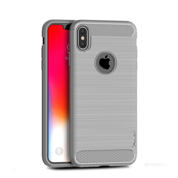 iPaky Slim Carbon TPU Cover iPhone XS Max Grå