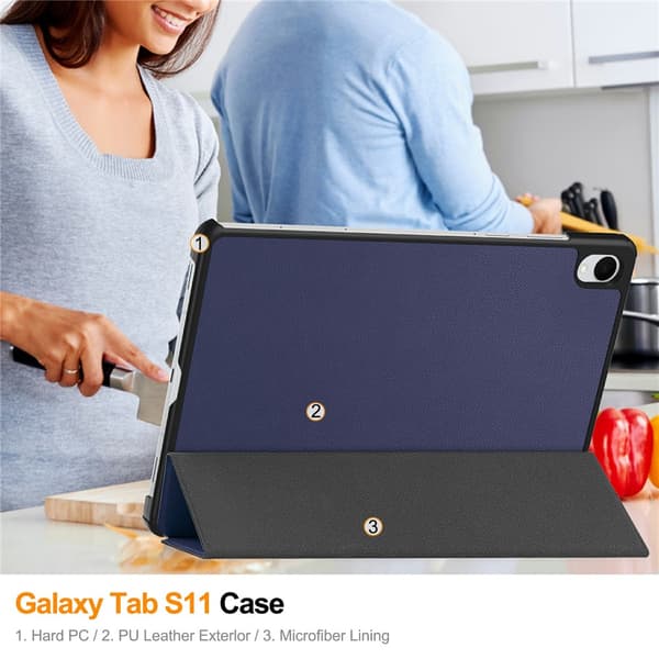 Samsung Galaxy Tab S11 Fodral Tri-fold Blå