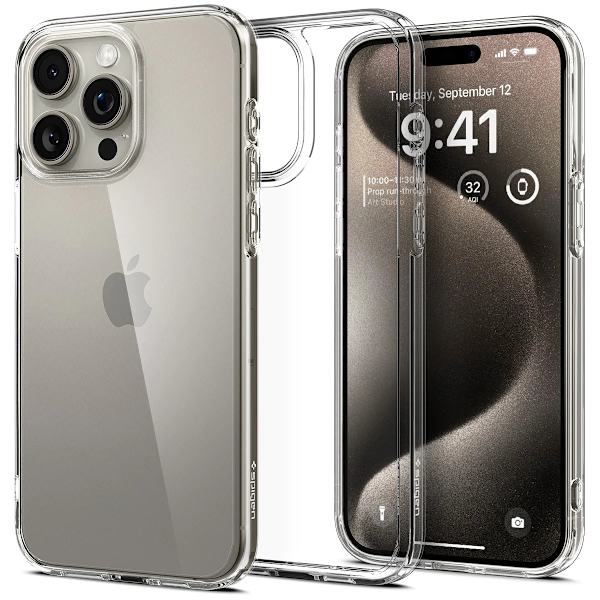Spigen iPhone 15 Pro Max Cover Ultra Hybrid Crystal Clear