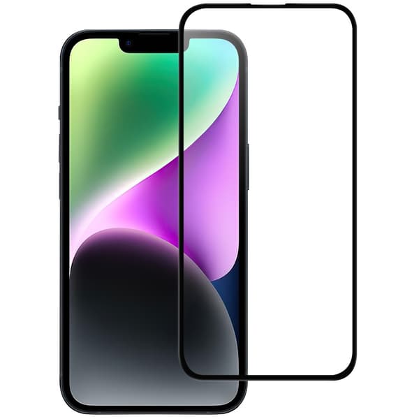 Hærdet glas skærmbeskytter til iPhone 15 Plus - Sort