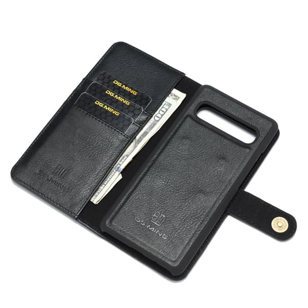 DG.MING 2-i-1 Magnetiskt Plånboksfodral Samsung Galaxy S10 Svart