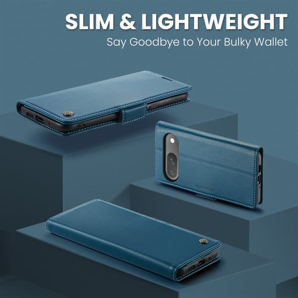 CaseMe Slim Wallet Cover RFID-beskyttelse Google Pixel 10 Blå