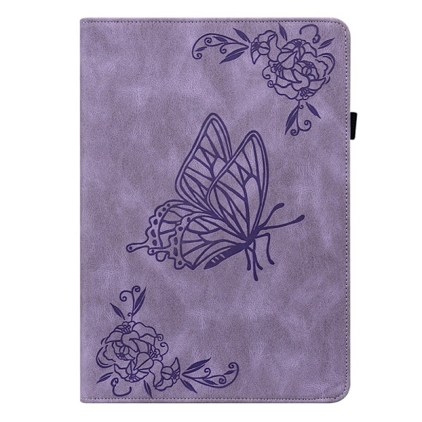 Læderetui iPad Air 11 6. generation (2024) Sommerfugle Lilla