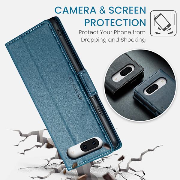 CaseMe Slim Lompakkokotelo RFID-suojalla Google Pixel 8a Sininen