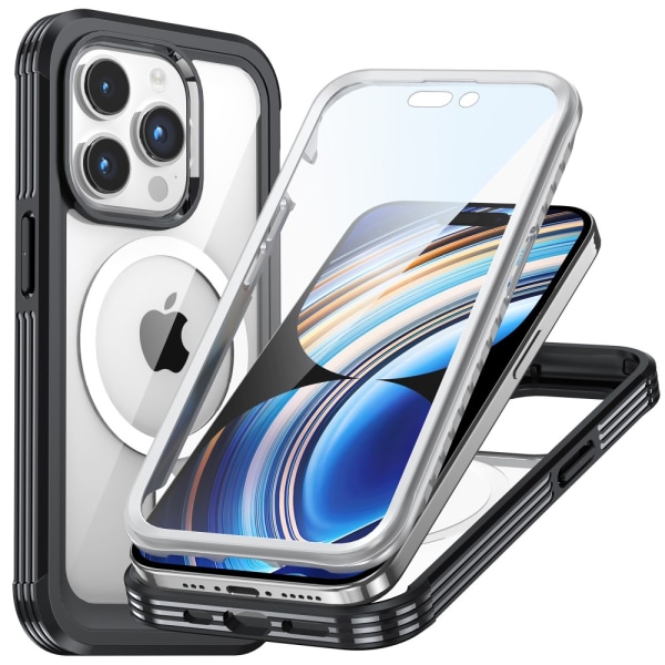 Ultra Full Protection MagSafe -kuori iPhone 15 Prolle, musta