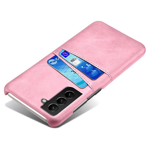 Nahkainen korttikotelo Samsung Galaxy S22 Plus - Vaaleanpunainen