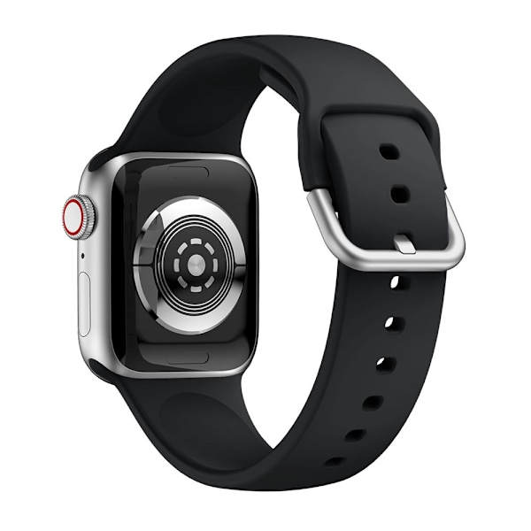 Blødt Silikonarmbånd Apple Watch Series 10 42mm Sort