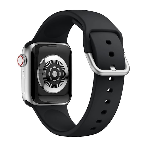 Soft Silikonarmband Apple Watch Series 10 42mm Svart